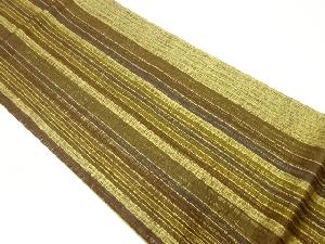 すくい織縞模様織出し全通袋帯